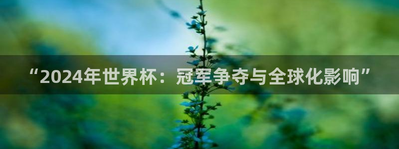 世界杯预赛赛程：“2024年世界杯：冠军争夺与全球化影响”
